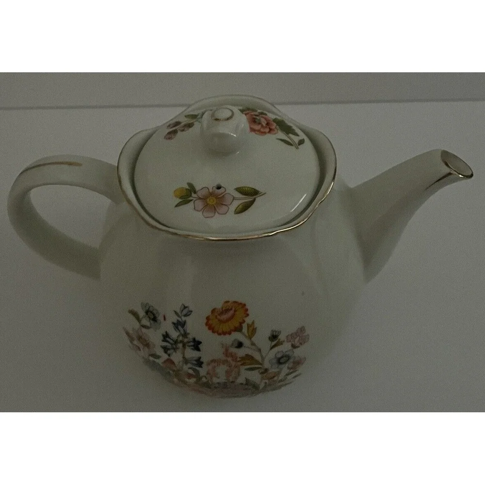 Robinson Design‎ Group China Spring Floral Flowers Orange Green Teapot Kitchen